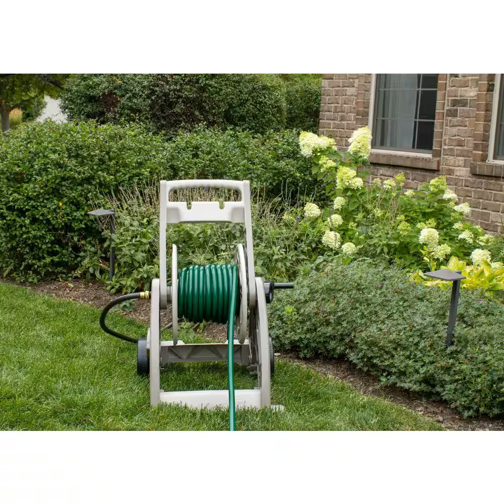 175 ft Hose Mobile Hose Storage Cart Water Hose Pipe Reel Holder Stand Garden