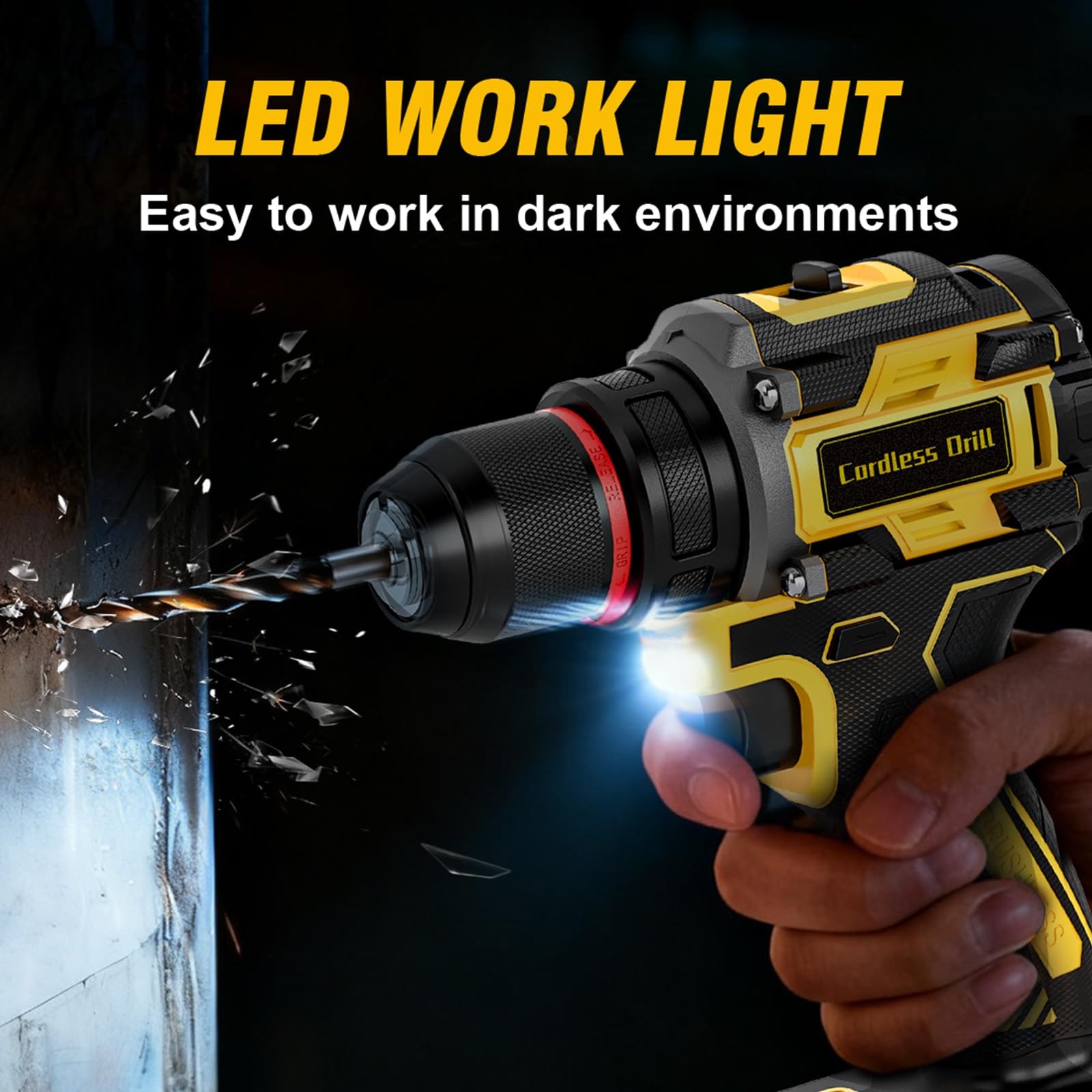 21V Brushless Cordless Drill Set, PowerDrill with 2.0Ah Battery and Charger, 575