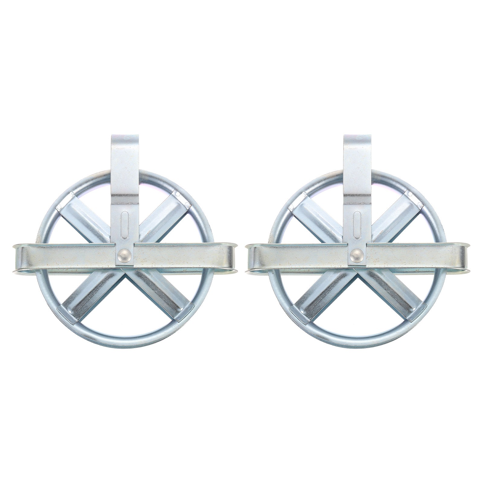 2Pcs 5″ Clothesline Pulley with Durable Iron Alloy Wheel and Axle Silver