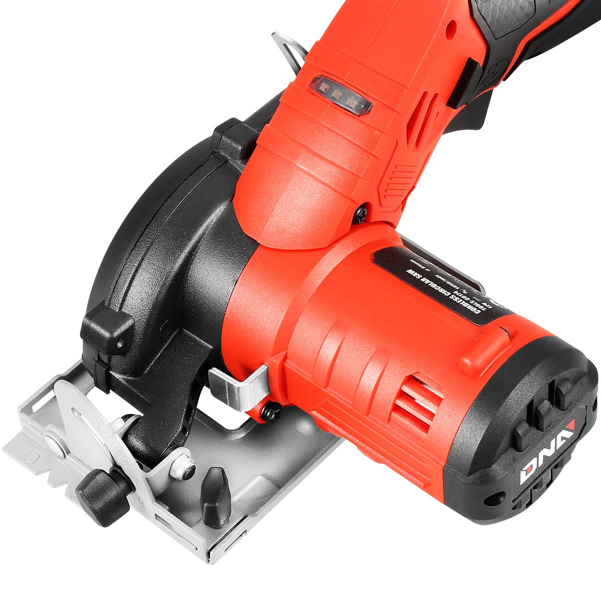 DNA Motoring TOOLS-00174 12V Compact Cordless Circular Saw w/Blade+Hex Key Red