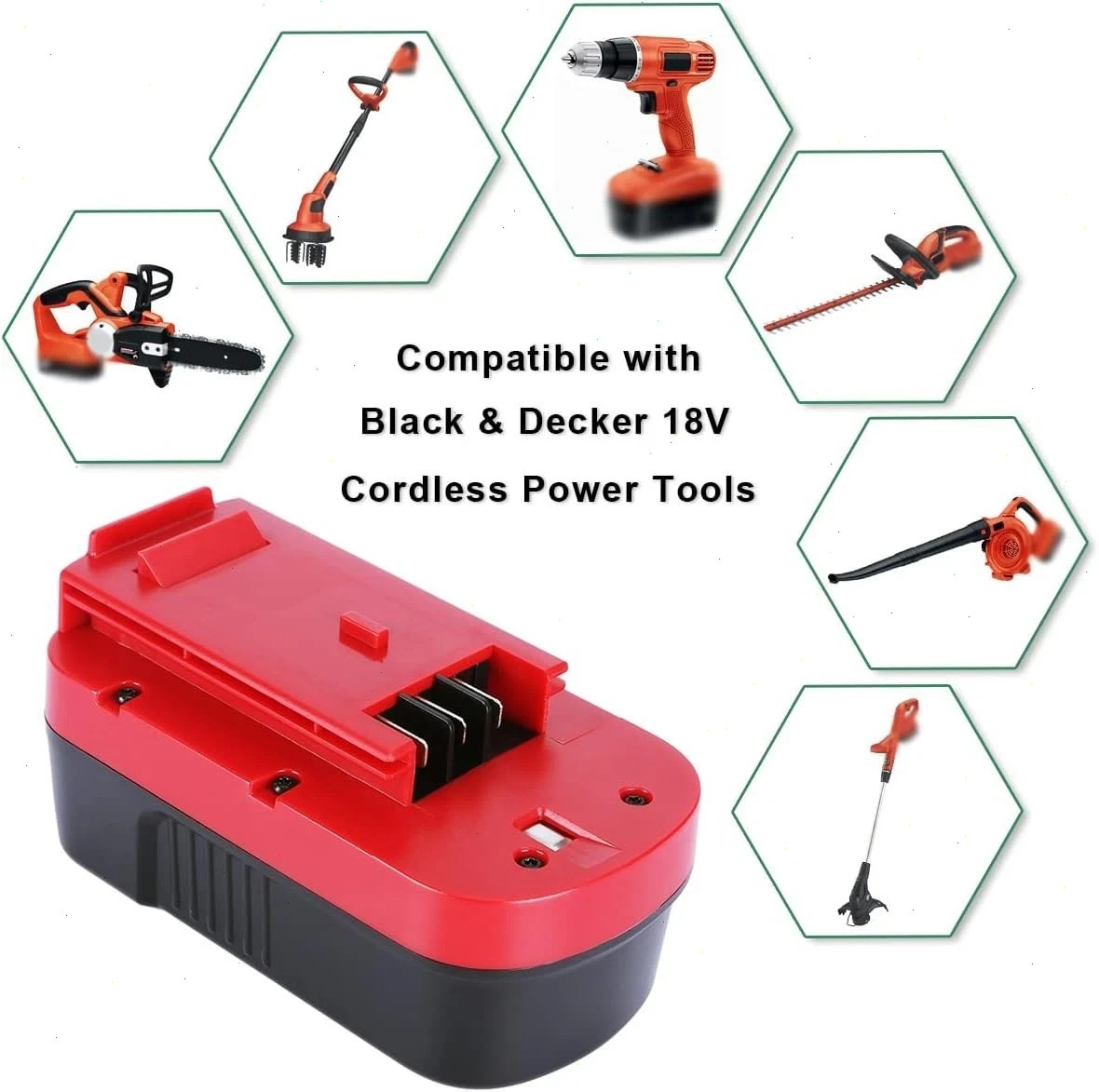 2Pack 18V for Black & Decker HPB18 18 Volt Battery/Charger HPB18-OPE 244760-00