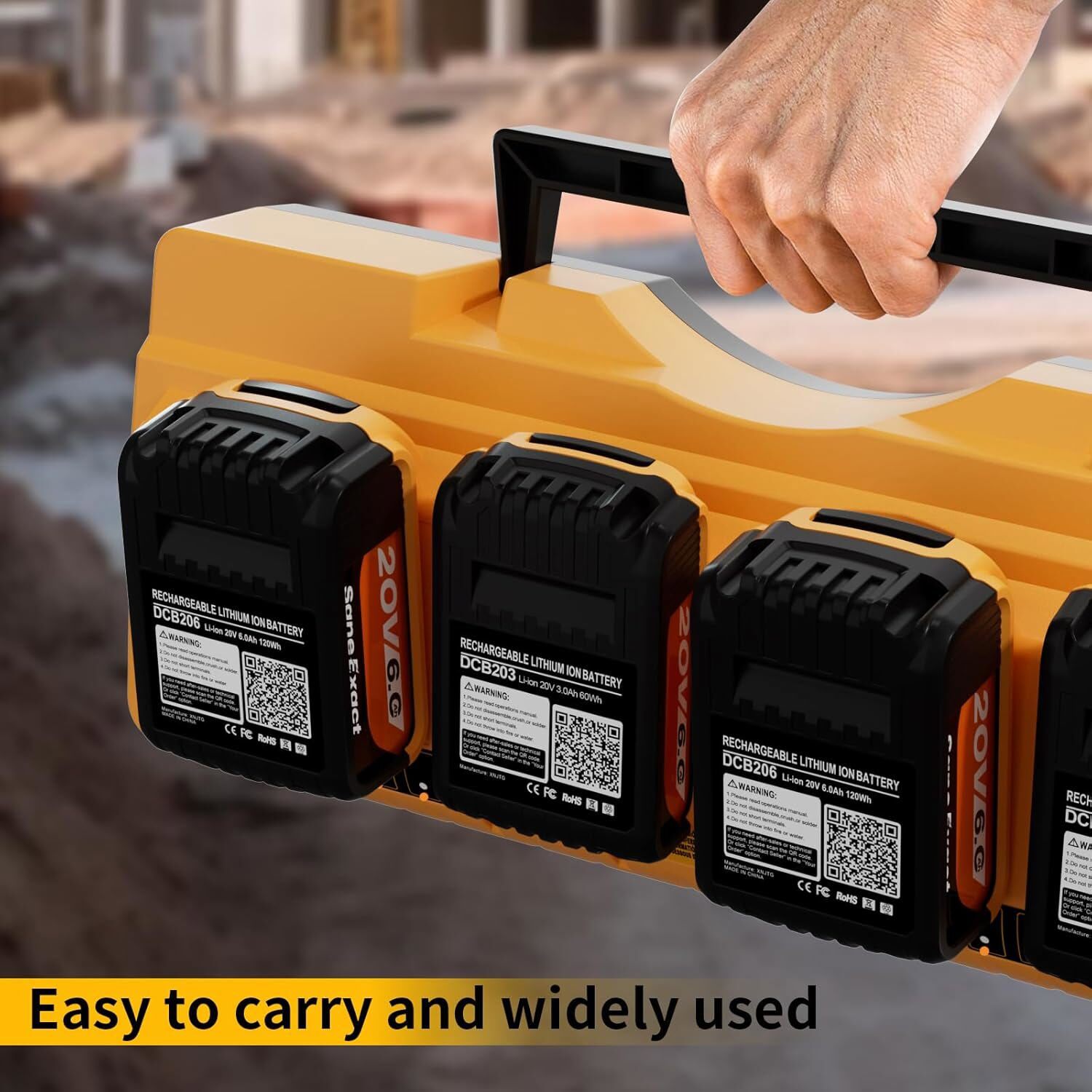 4-Port Battery Charger for Dewalt DCB104 Flexvolt 20v/60v Battery DCB112 DCB115