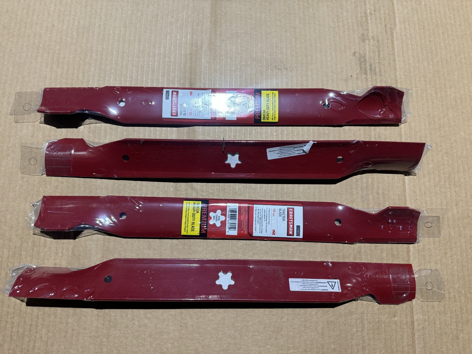 4 CRAFTSMAN 42″ LAWN MOWER BAGGING BLADES 138971 134149 532138971 HUSQVARNA POUL
