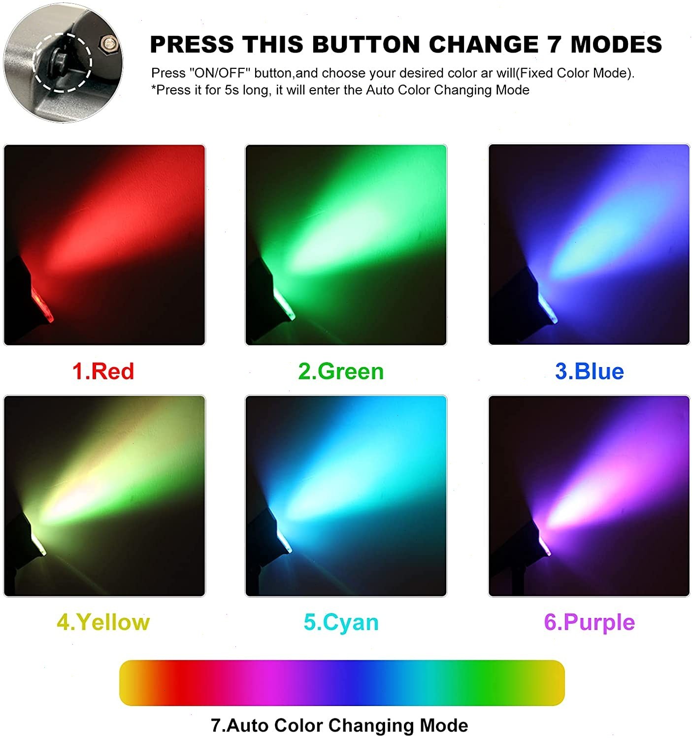 T-SUN 4Pks Solar Garden 20LED Spotlights RGB Outdoor Pathway Lights For Tree USA