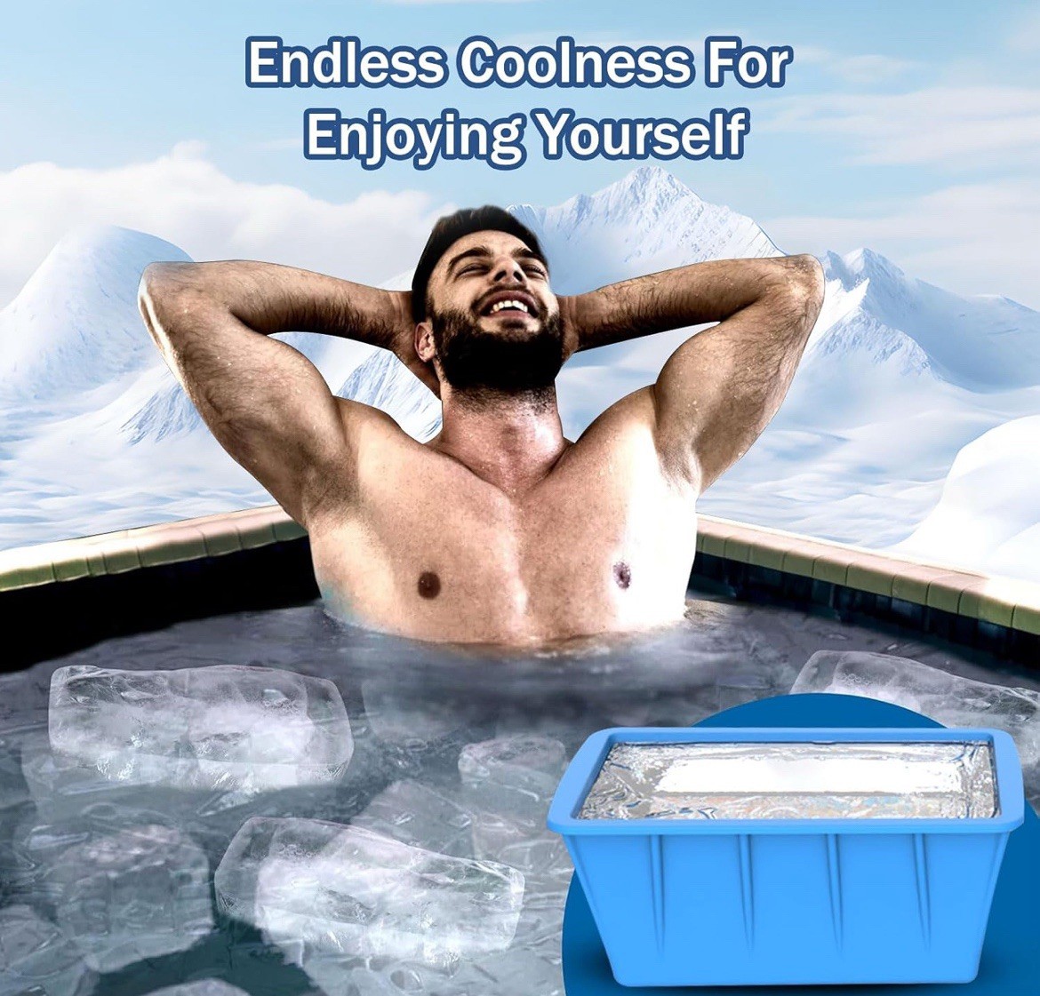 Large Reusable Silicone Ice Cube Molds For Home Party Tray Ice Baths Cold Plunge