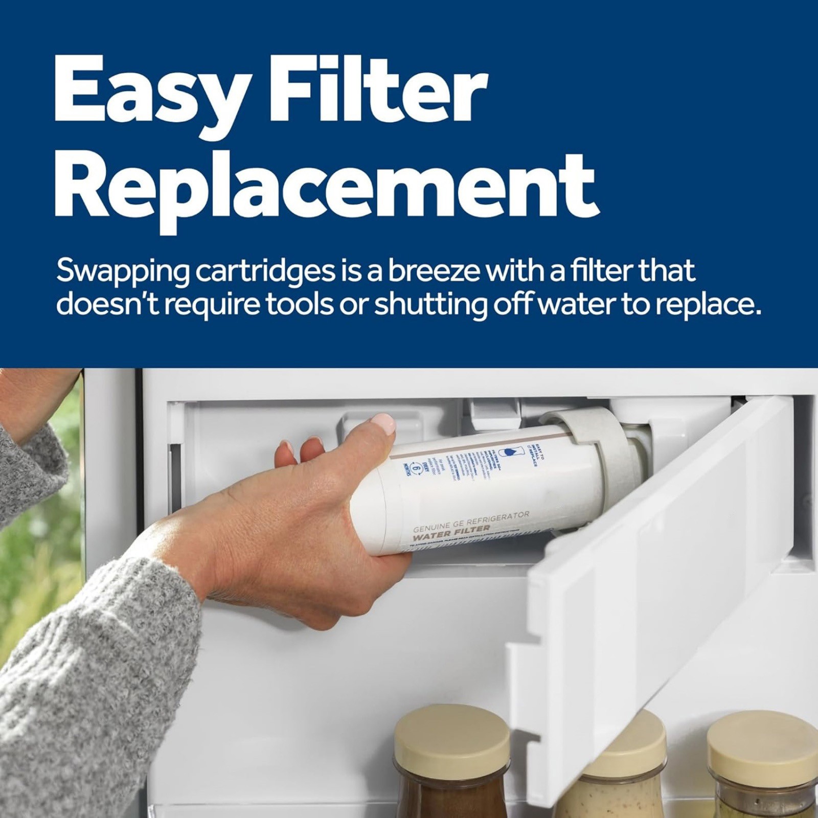 For GE XWFE Filter Replacement Refrigerator Water Without Chip Lead Reduction