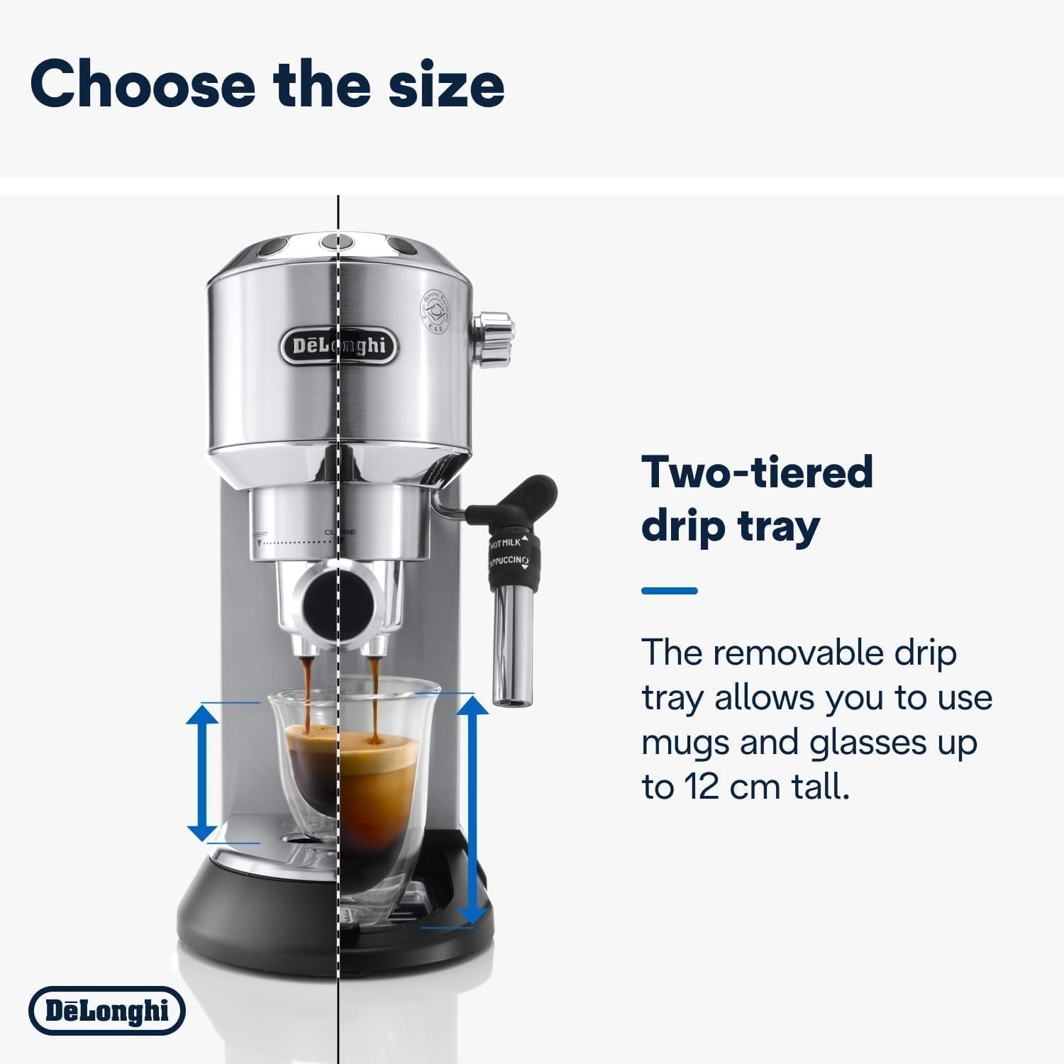 Delonghi EC685M Dedica Automatic Espresso Cappuccino Maker Machine 35oz Metallic