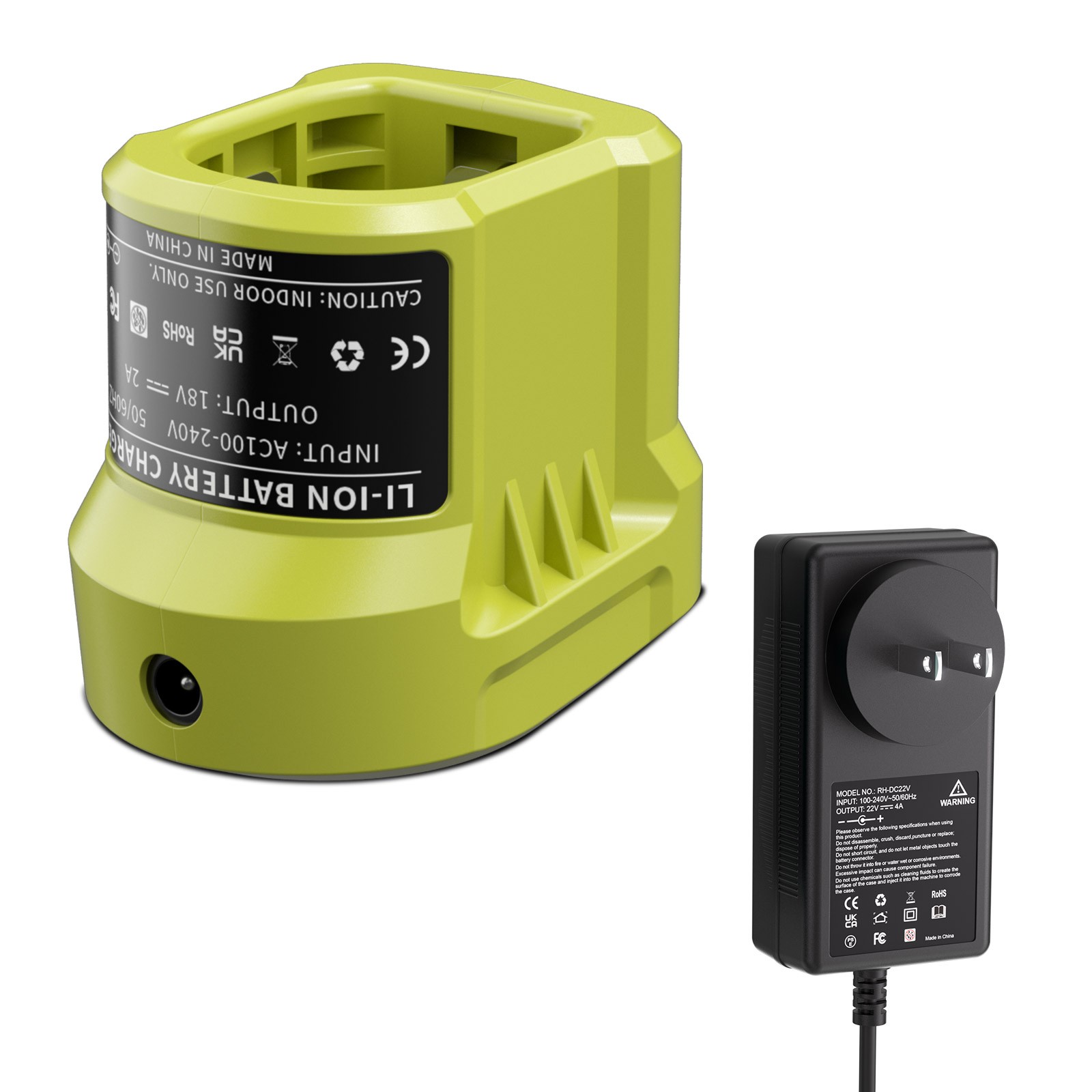 P117 Charger 18V For RYOBI For One Plus High Capacity Lithium-Ion Battery P108