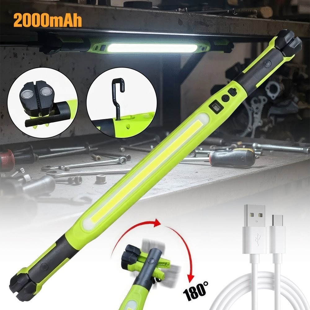 Magnetic Work Light 3000LM Rechargeable LED Work Light Bar for Garage, Workshop