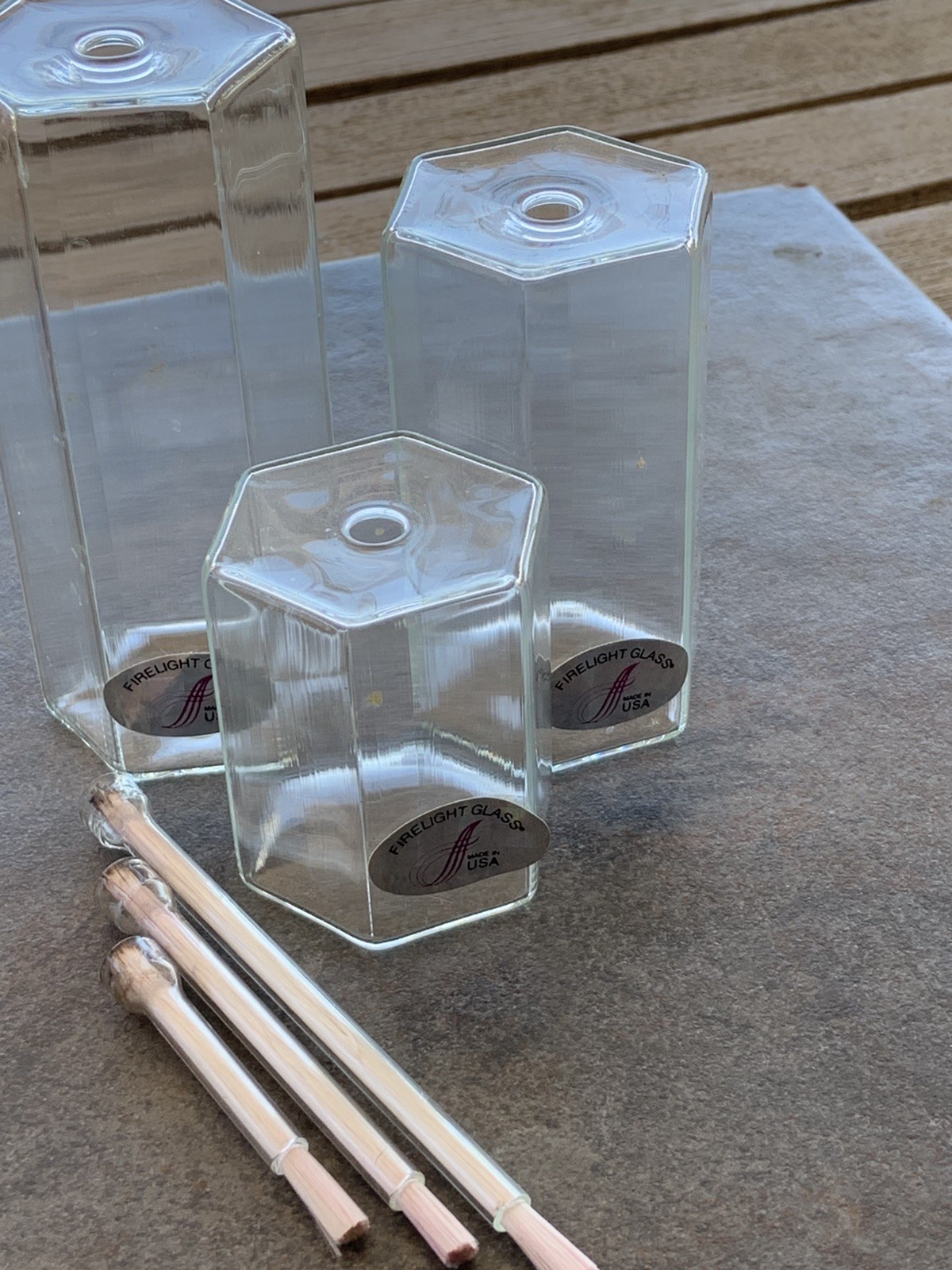 Firelight Glass Hexagonal Octagon Candles, Decorative Oil Lamp Minimalist Decor