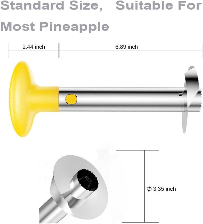 Fruit Slicing Tool for Pineapple with Non-Dishwasher Safe Stainless Steel Parts