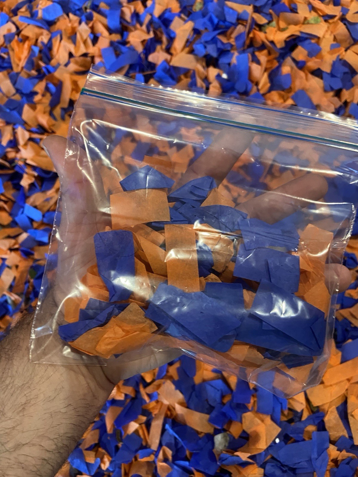 Knicks Blue & Orange Paper Confetti from 2026 Championship Parade