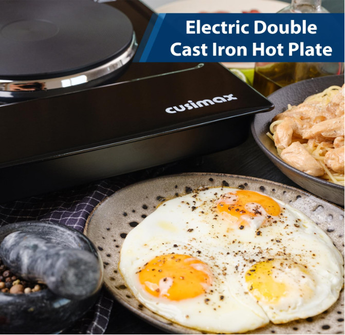Cocina eléctrica portátil de 120V y 1800W, Control de temperatura ajustable