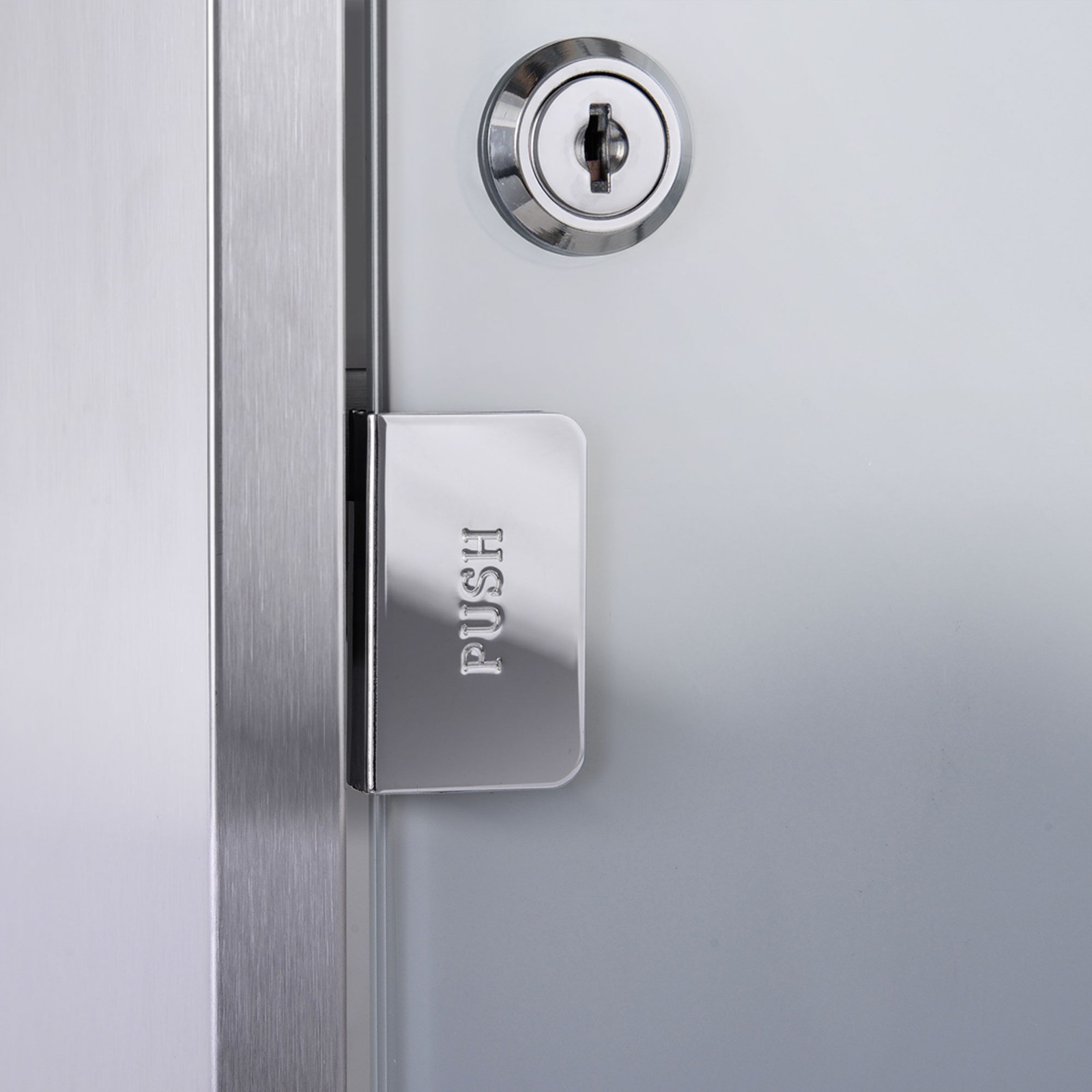 Stainless Steel Medicine Cabinet Wall Mount Frosted Door Lockable First Aid
