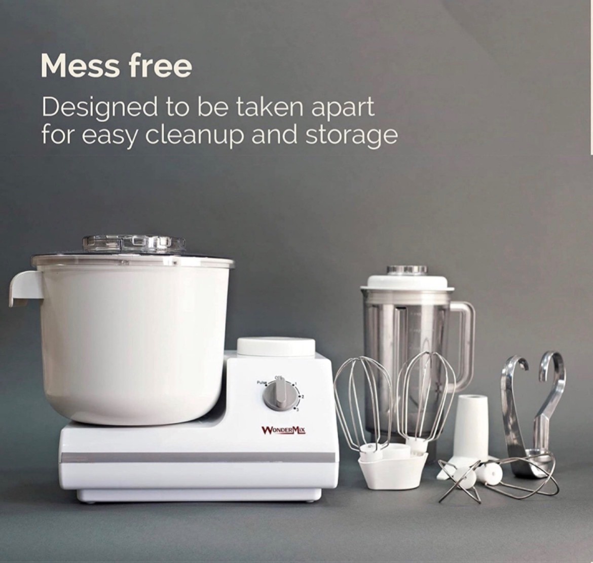WonderMix Revolution Stand Mixer – Includes Blender & Whips – Wondermill Brand