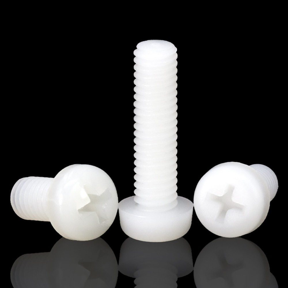 Nylon Pan Head Phillips Screws M3 M4 5mm-25mm White ISO 7045 Insulating