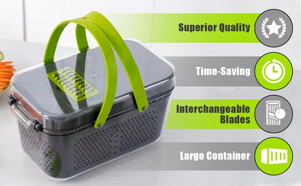 22-in-1 Multifunctional Vegetable Chopper Slicer Fruit Cutter Durable Tool