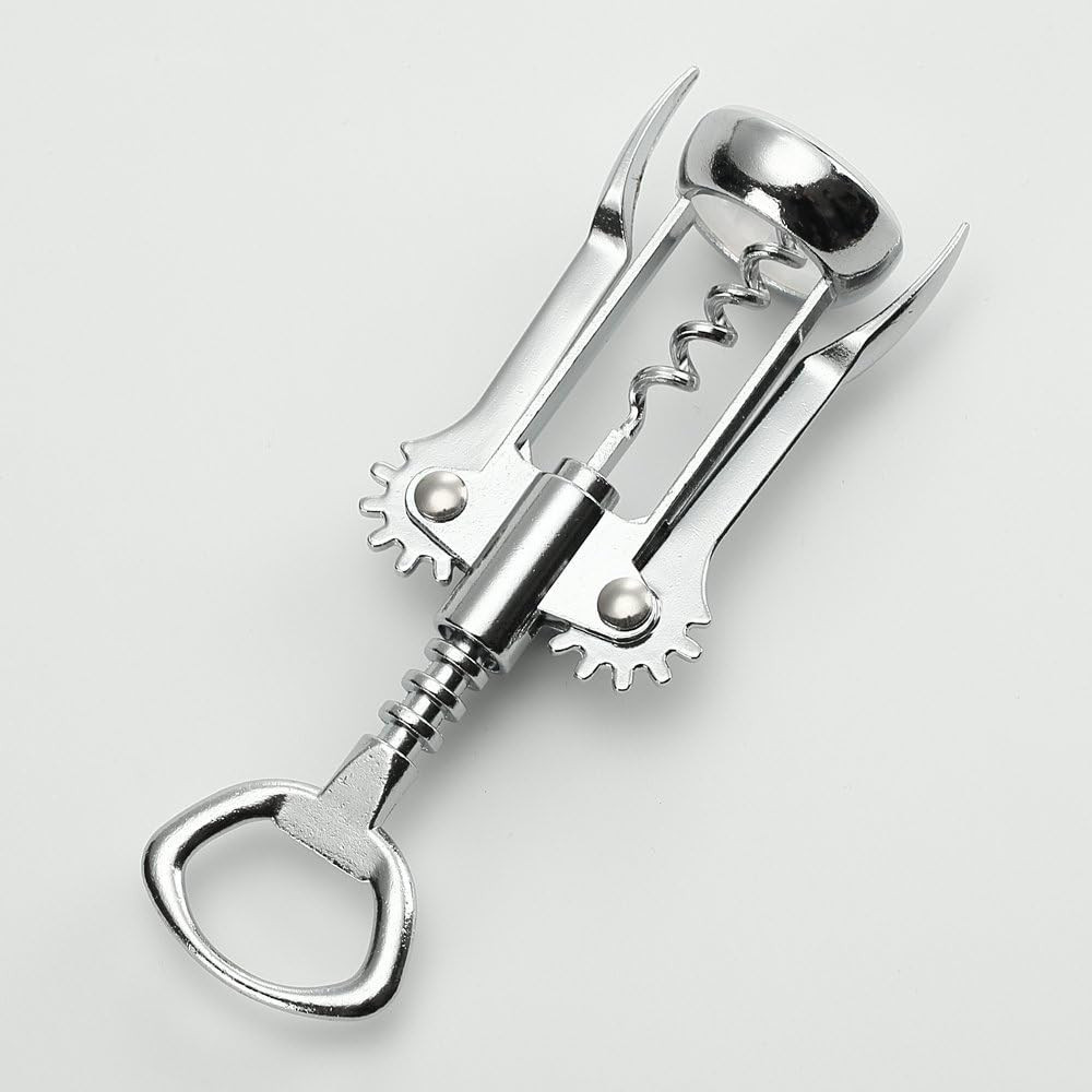 HQY Premium Wing Corkscrew Wine Opener – All-In-One with Money-Back Guarantee