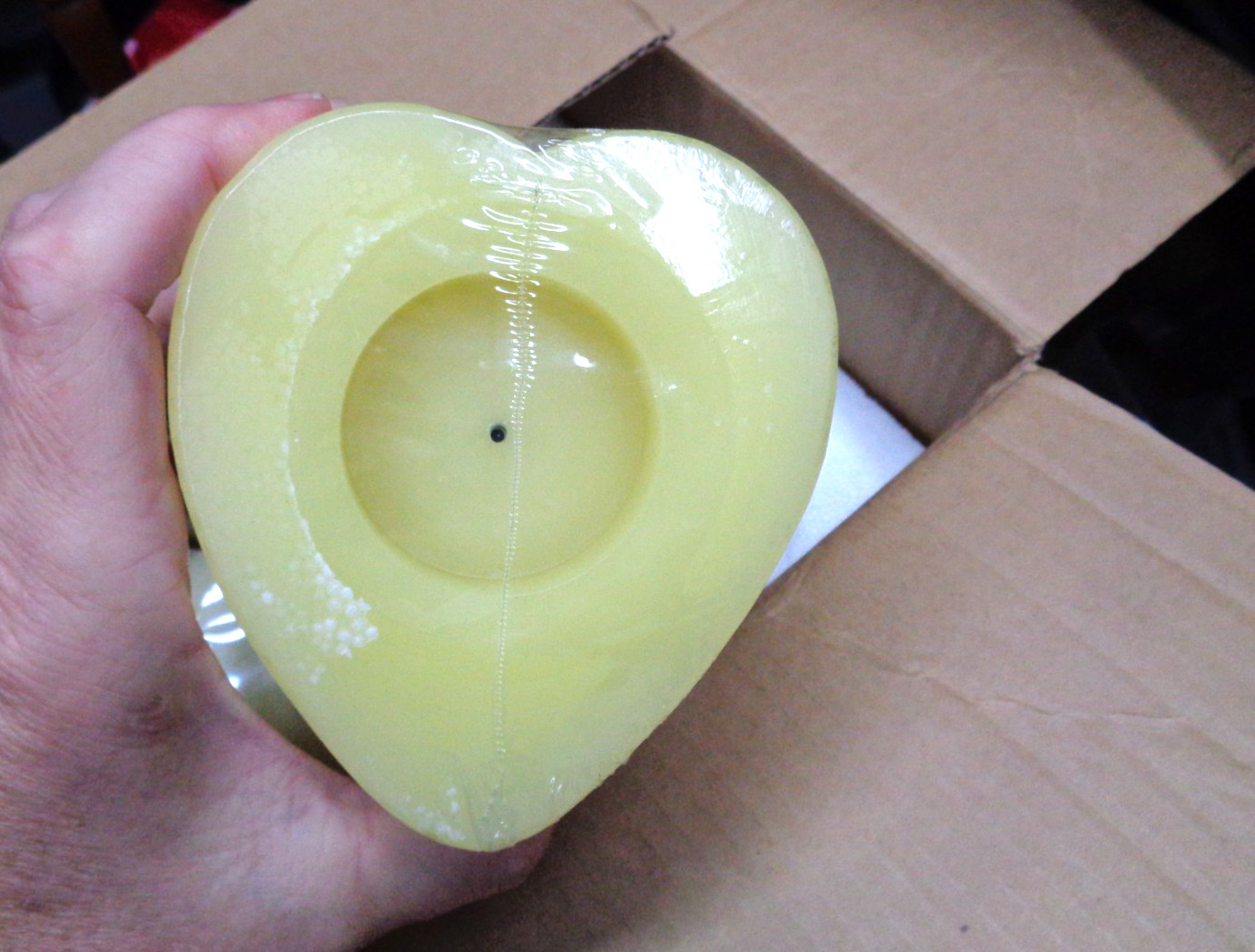 CANDLE IMPRESSIONS Set/3 Battery Operated Vanilla Candles HEART SQUARE OCTAGON