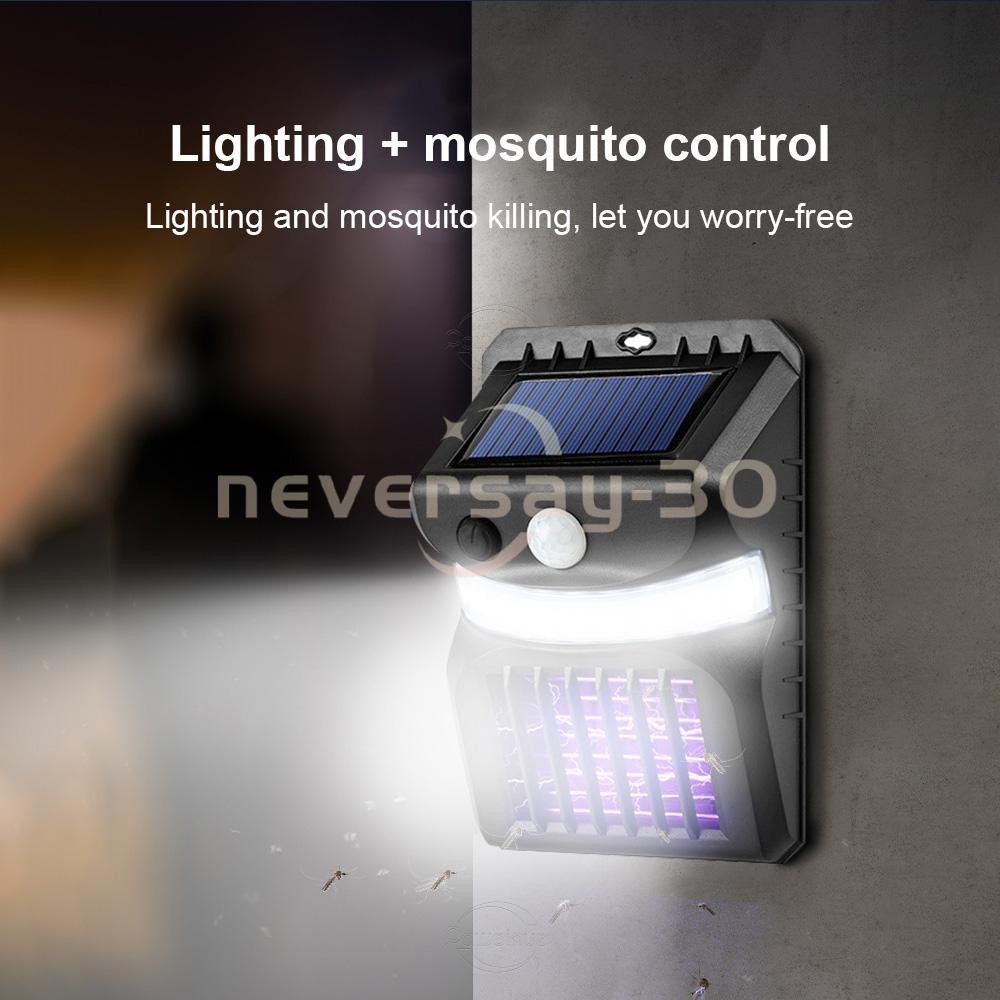 1-5 PACK Solar Powered LED Mosquito Fly Bug Insect Zapper Killer Trap Lamp Light
