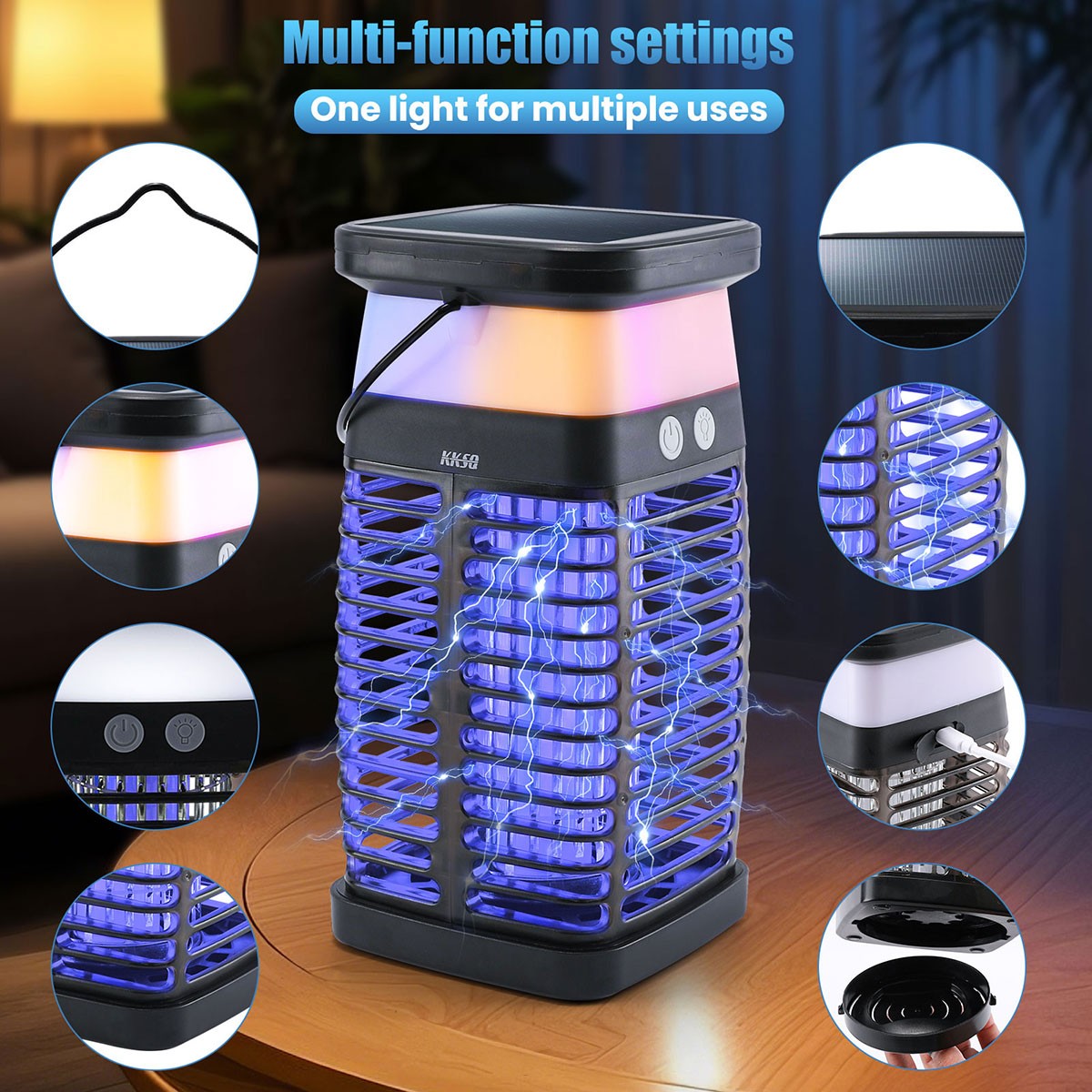 Electric Fly Bug Zapper Mosquito Insect Killer LED Light Trap Pest Control Lamp
