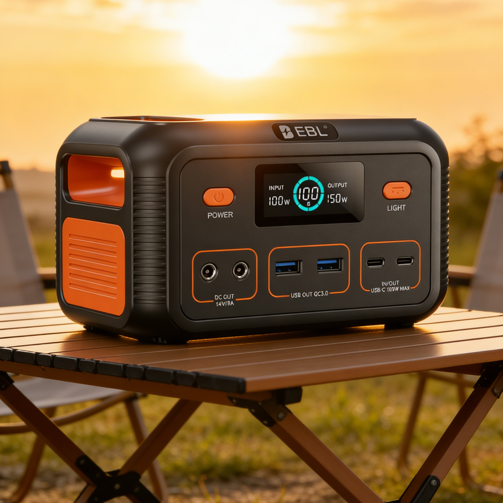 150W DC Portable Power Station Battery Charger Camping Road Trip Solar Generator