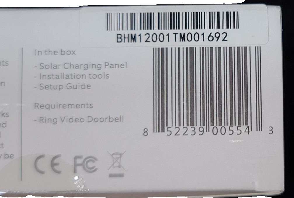 Ring Solar Charger for Video Doorbell 1st Gen – New in Box – Rare & Discontinued