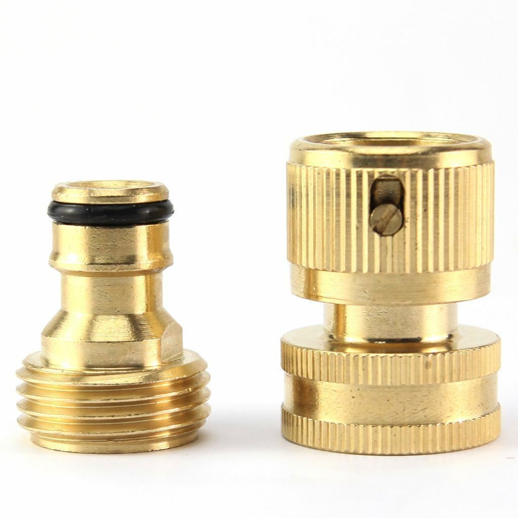4Pcs 3/4 Garden Hose Quick Connect Water Brass Female Male Connector Coupler