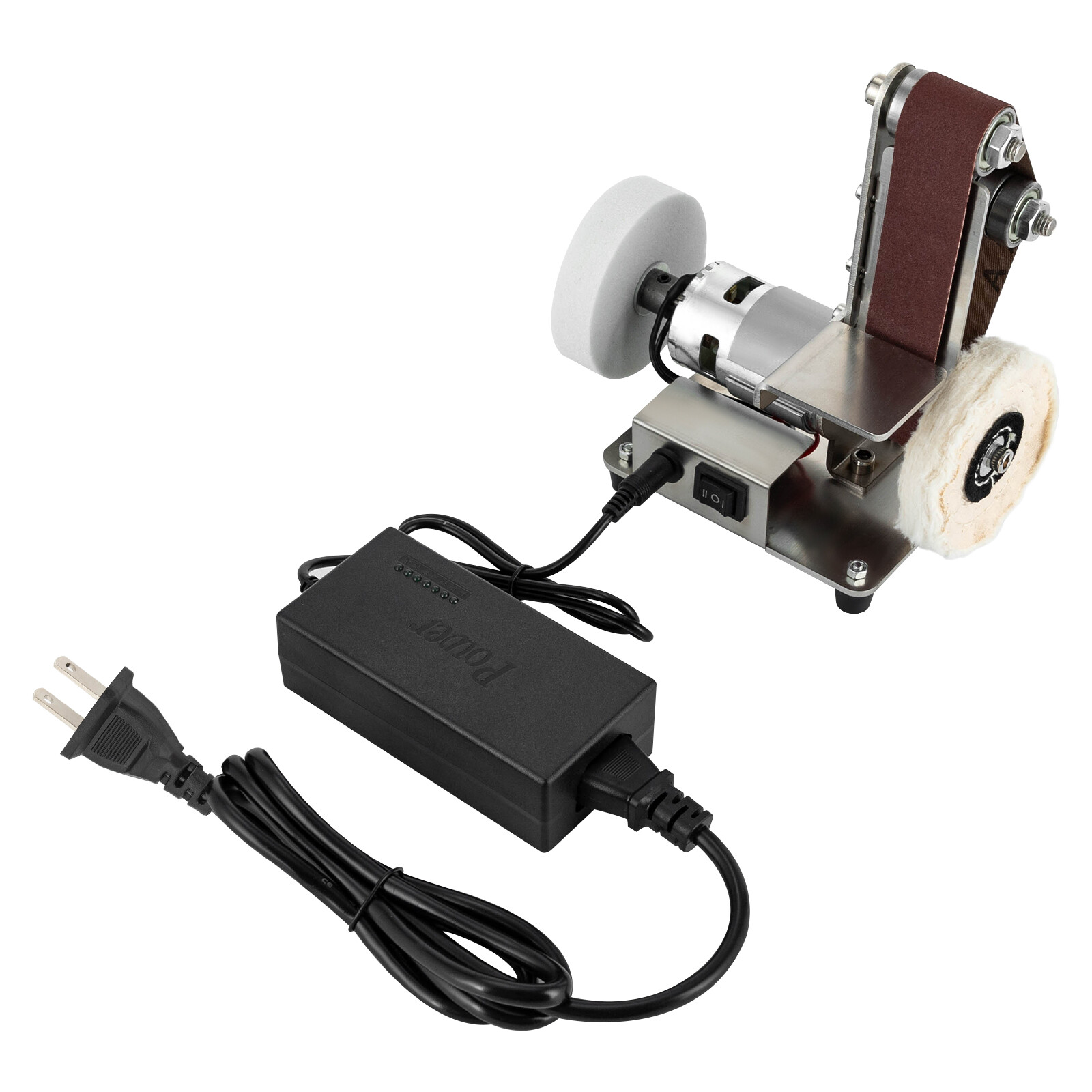 Mini Belt Sander, Electric Bench Grinder Sanding Machine, Table Top Grinder New
