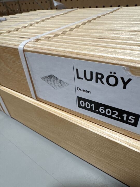 Ikea Luroy Slatted Bed Base for Queen Size – Durable, Supportive, Easy Assembly.