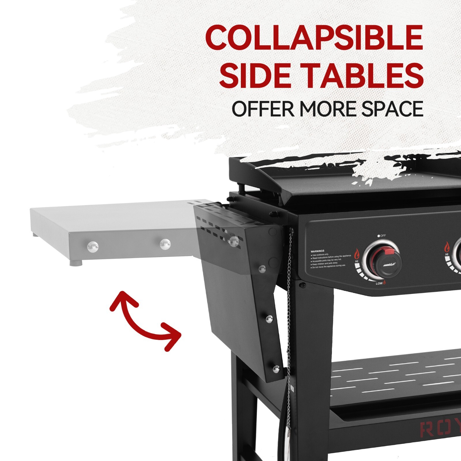Royal Gourmet 4-Burner Propane Grill Griddle Combo w/ Bonus Grilling Gear Set