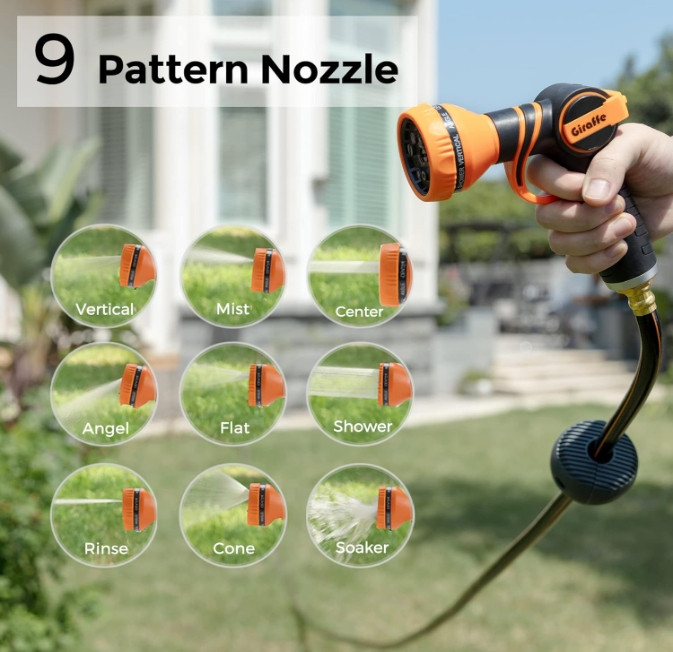 Giraffe Tools Retractable Garden Hose Reel 65-155 FT Water Hose Reel Wall-Mount