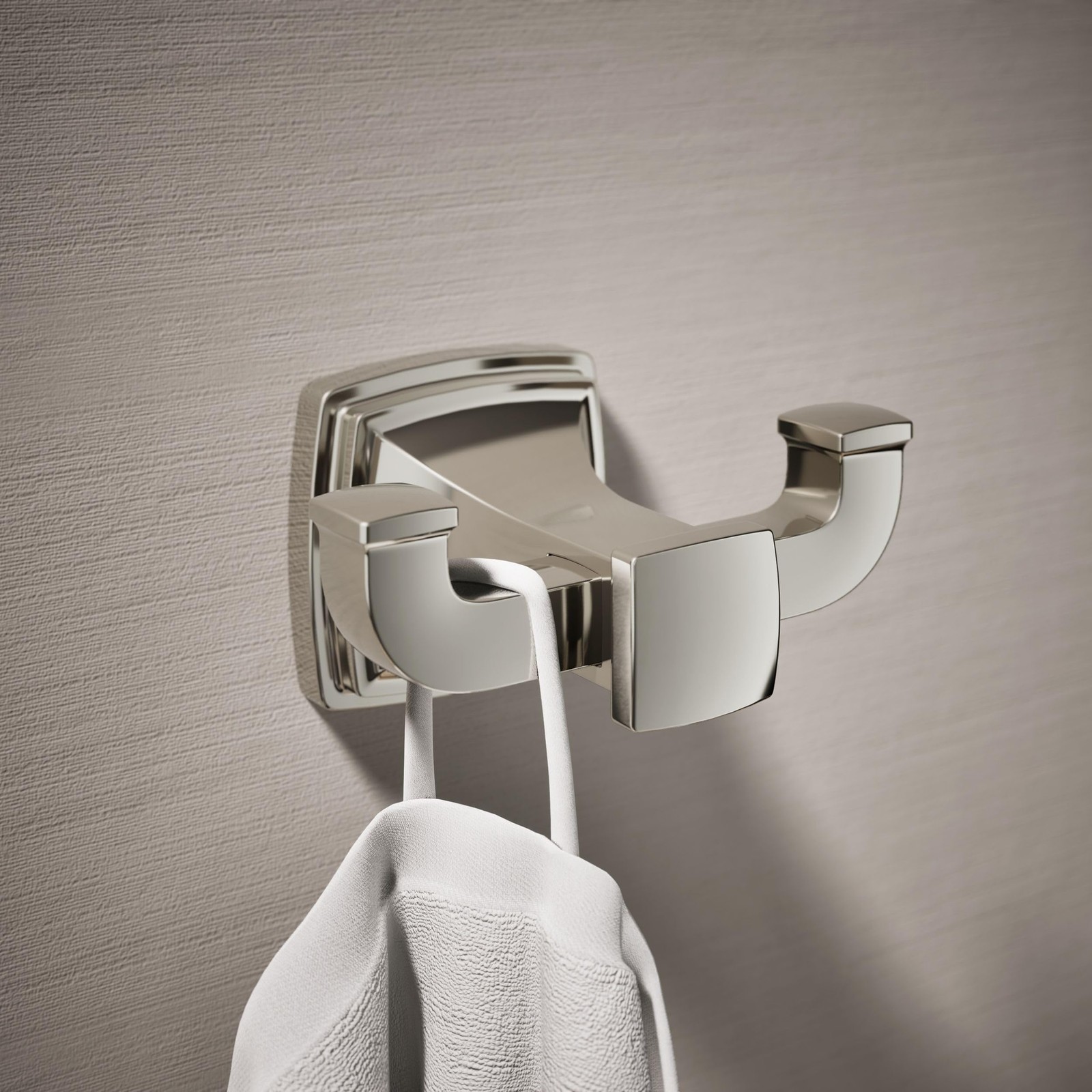 27411-SN Riff® Double Robe Hook, Vibrant Polished Nickel