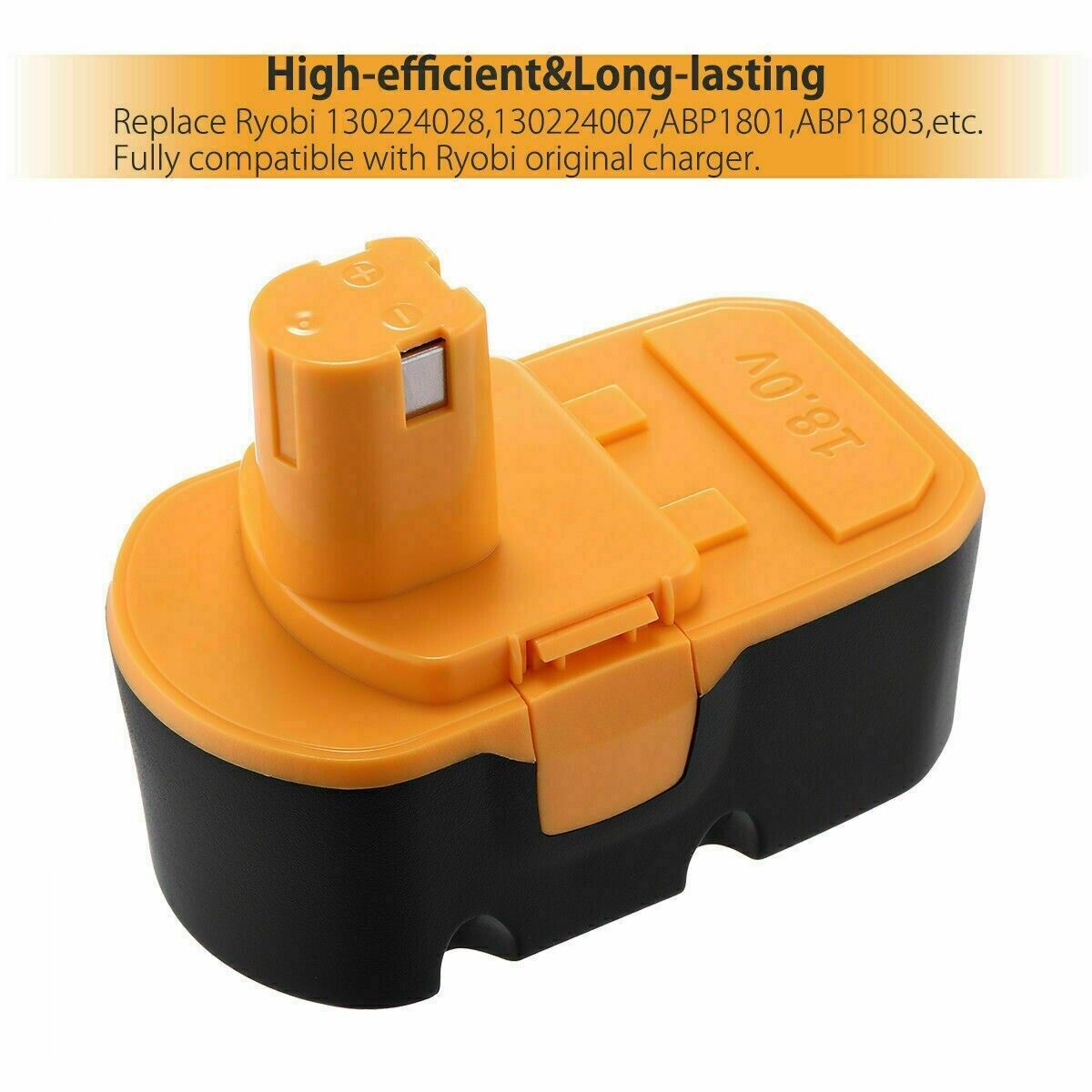 1-2Pack for Ryobi Battery/Charger Replace 18V PLUS 4.8Ah NIMH P100 P117 ABP1801