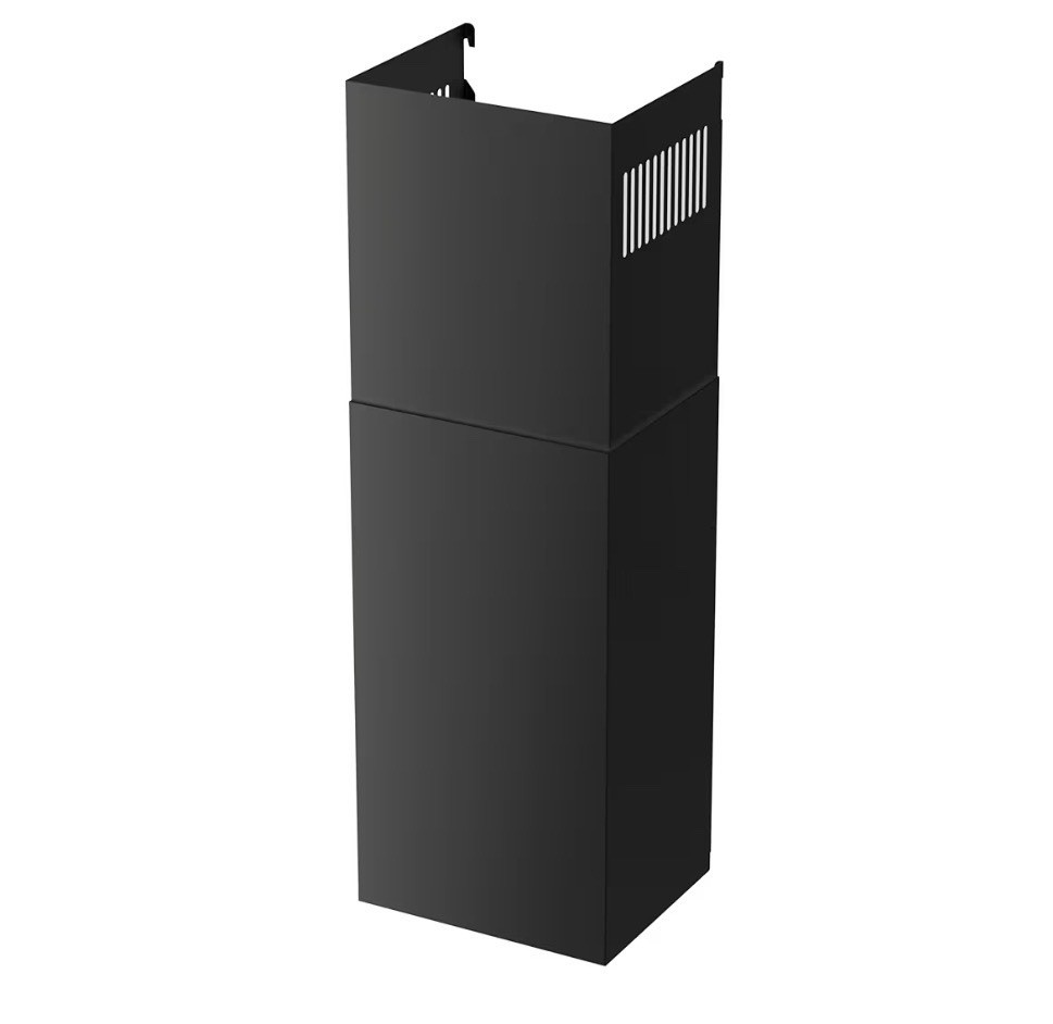 Firegas Black Range Hood Extension Chimney Wall Mount 8.11″W x 6.65″D x 27.55″H