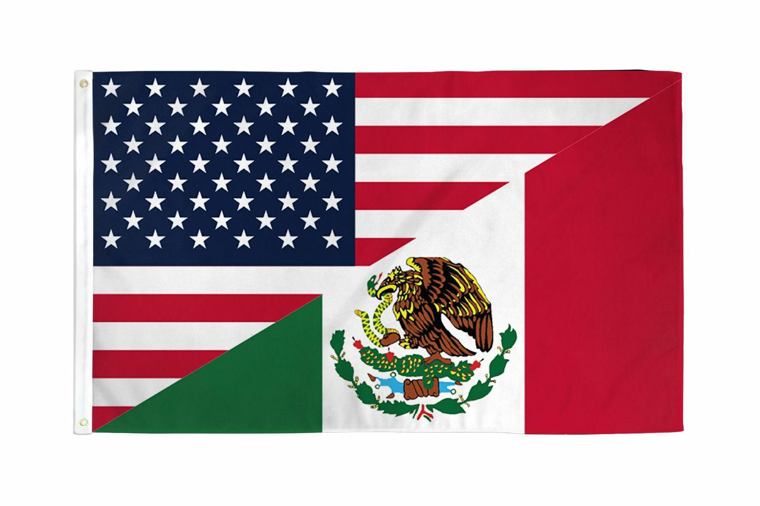 USA Mexico Friendship American Mexican Combination 3×5 Banner Flag 100D