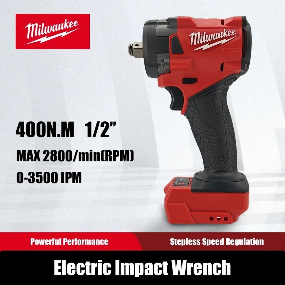 Milwaukee 18V Compact Impact Wrench 1/2 Car Truck Repair Screwdriver Tool Only