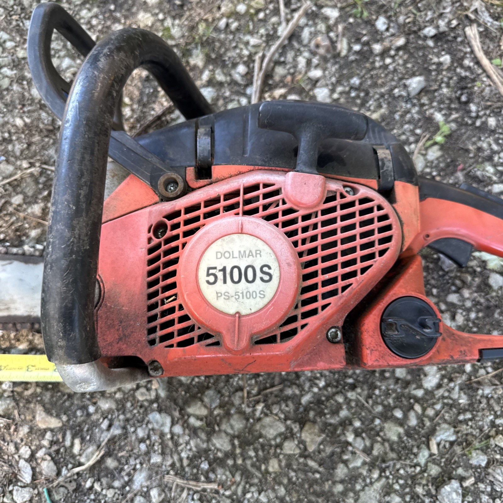 Dolmar Chainsaw 5100S Complete~20″ Bar~for parts~Good Compression~Read All