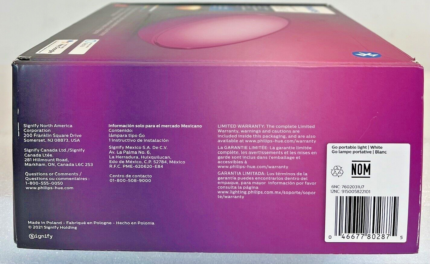 Philips Hue Go Portable LED Table Lamp 7602031U7 – White- FREE SHIPPING