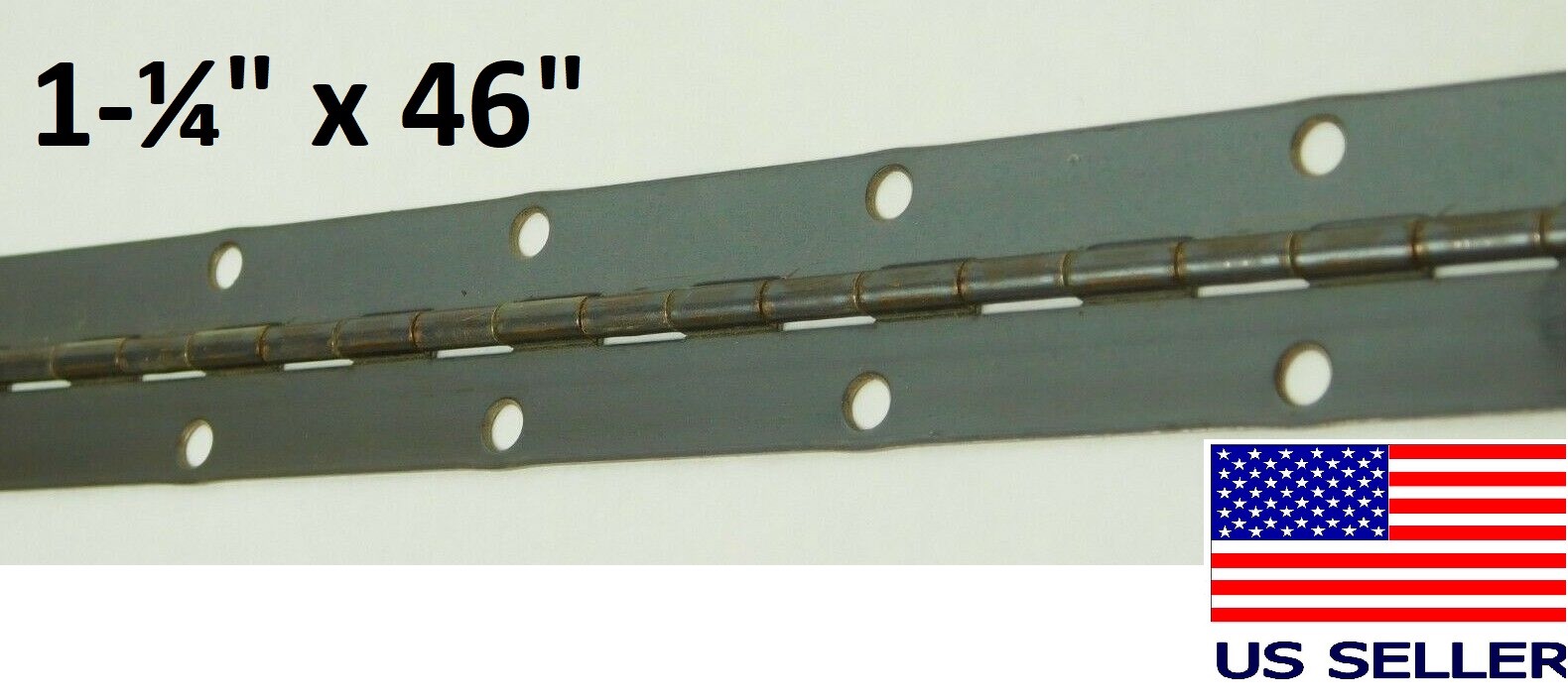 Continuous Piano Steel Hinge 1-1/4″ x 46″ Inch Statuary Bronze Black Finish HF