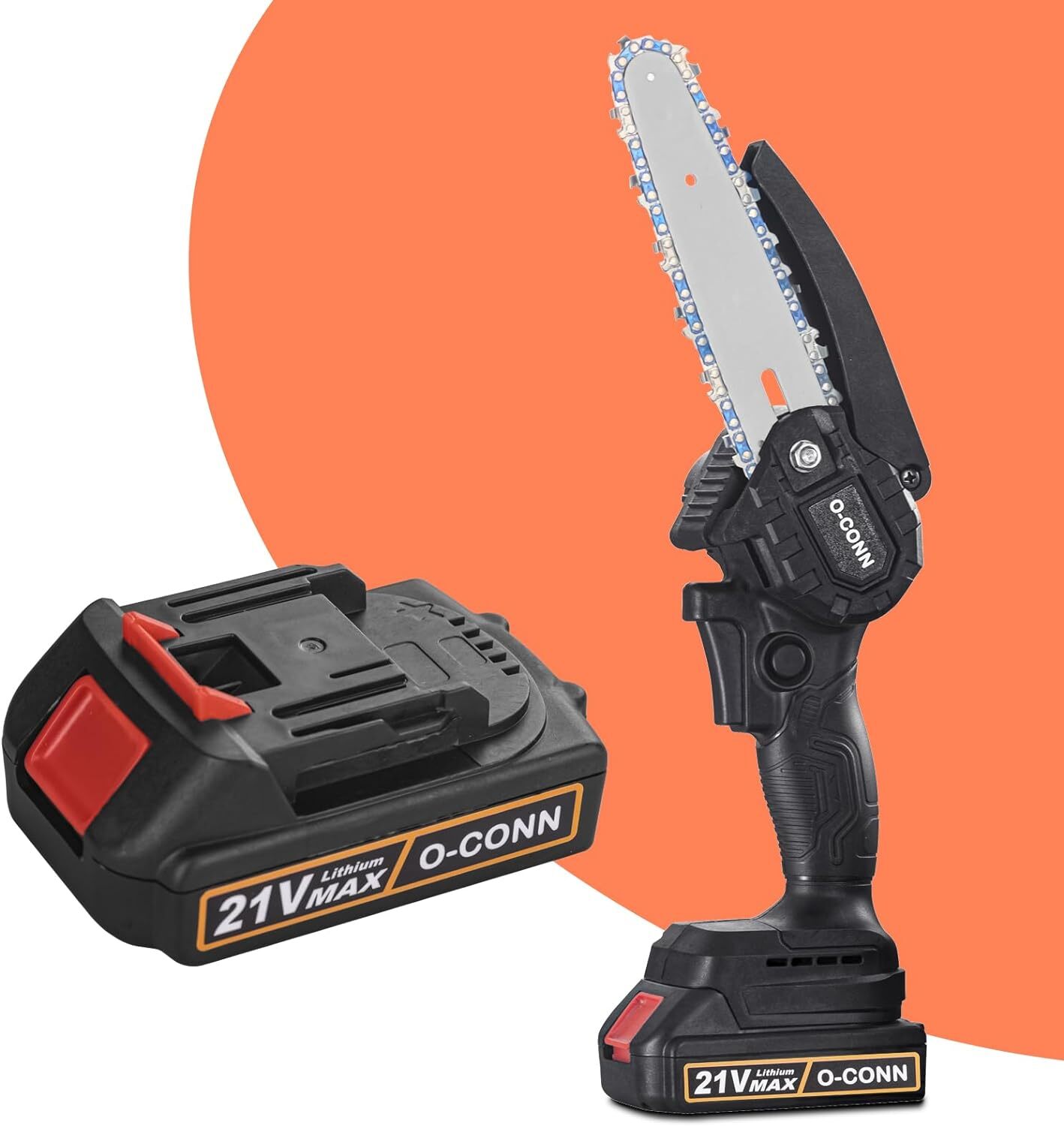 Mini Chainsaw Battery Replacement, 21V Max 2000Mah Rechargeable Battery,
