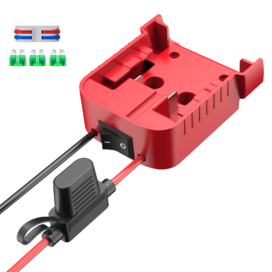 18V to 12V Power Wheel Adapter Compatible with Milwaukee 18V Battery for DIY Car