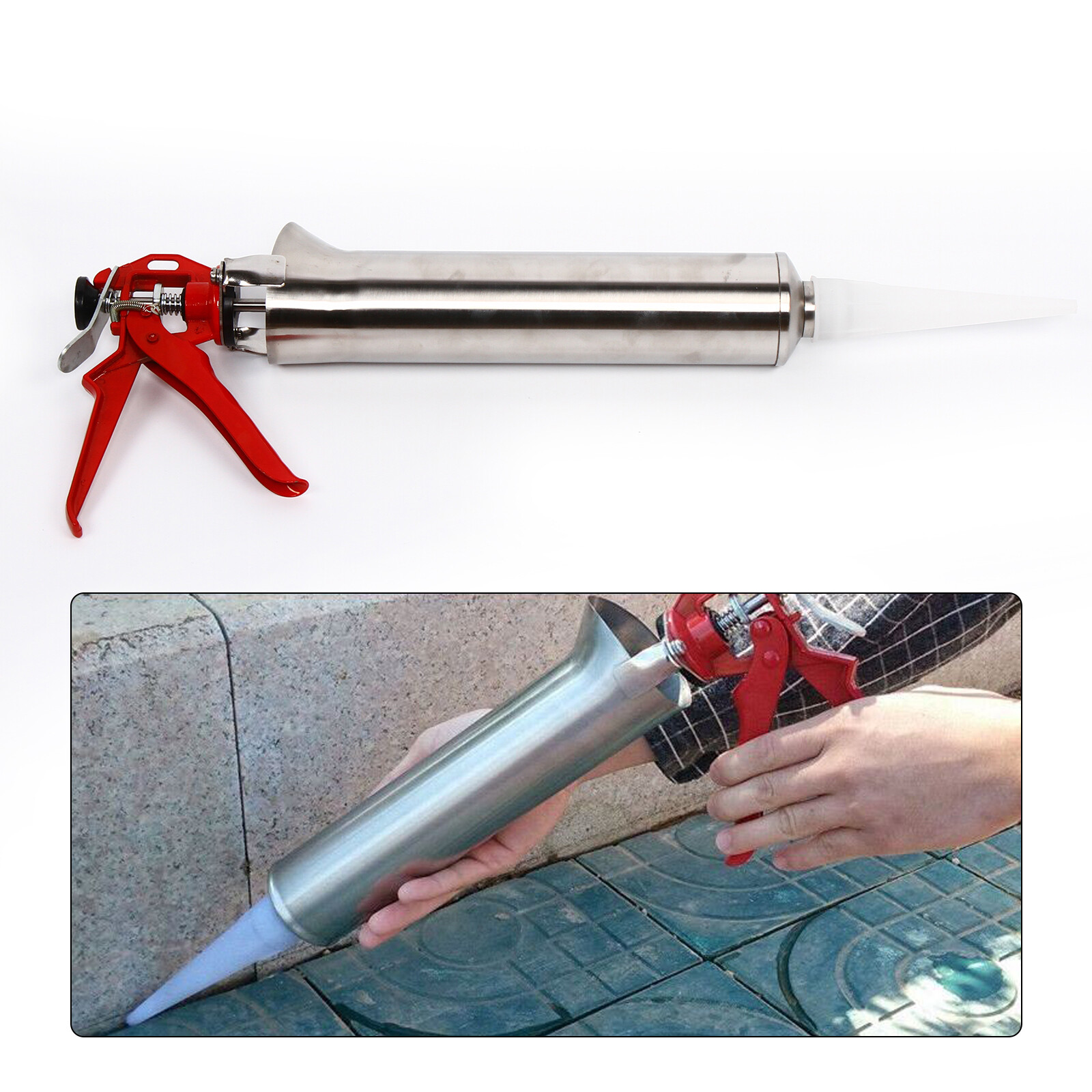Grouting Mortar Sprayer Applicator Grout Tool Caulking Gun Cement Lime Pump