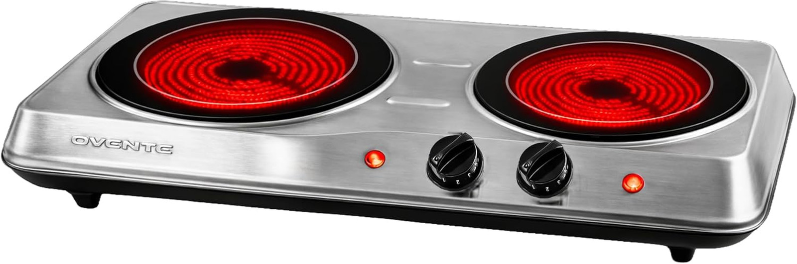 Countertop Infrared Double Burner 1700W Electric Hot Plate and Portable Stove