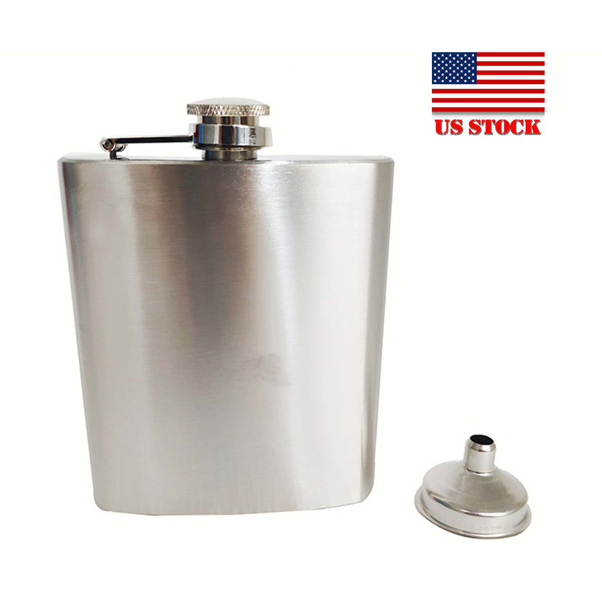 12 oz SS304 Portable Stoup Alcohol Pocket Liquor Flask Bottle Hip + BONUS Funnel