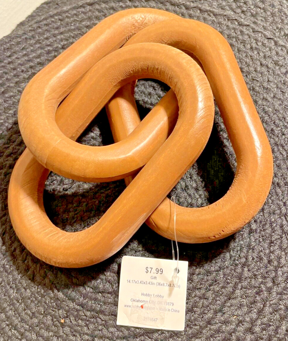 Table Decor Beige/Coffee colored Knot 14.17×3.43×3.43 in.