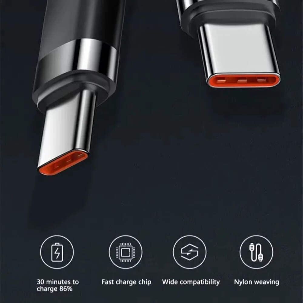 120W Fast Charge Cable PD Quick Charging High Quality USB C TO USB Type C Cable