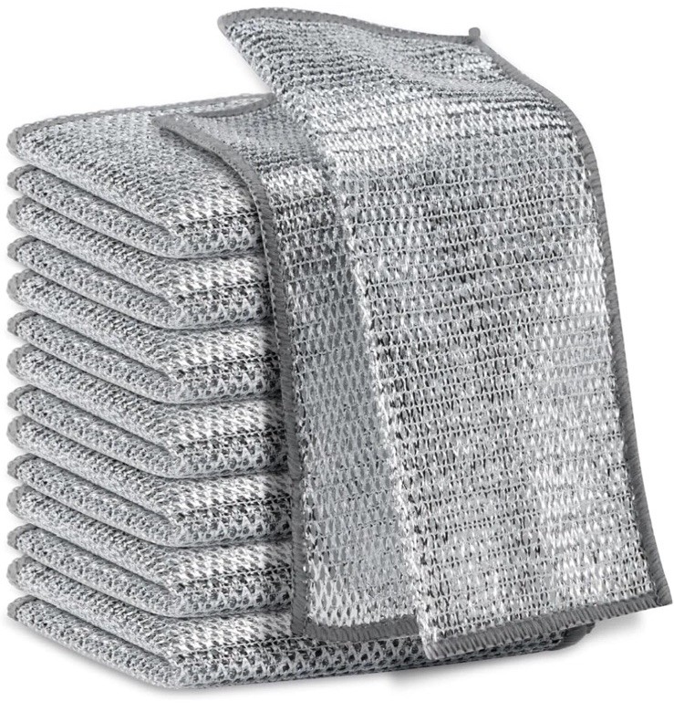 Mesh Wire Multi-Purpose Wash-Cloth Kitchen Deep Clean Towel Steel Pot Dish Rag