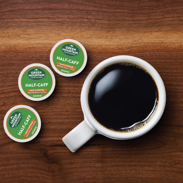 Green Mountain Coffee Roasters Half Caff Coffee, K-Cup Pods, Medium Roast, 24ct