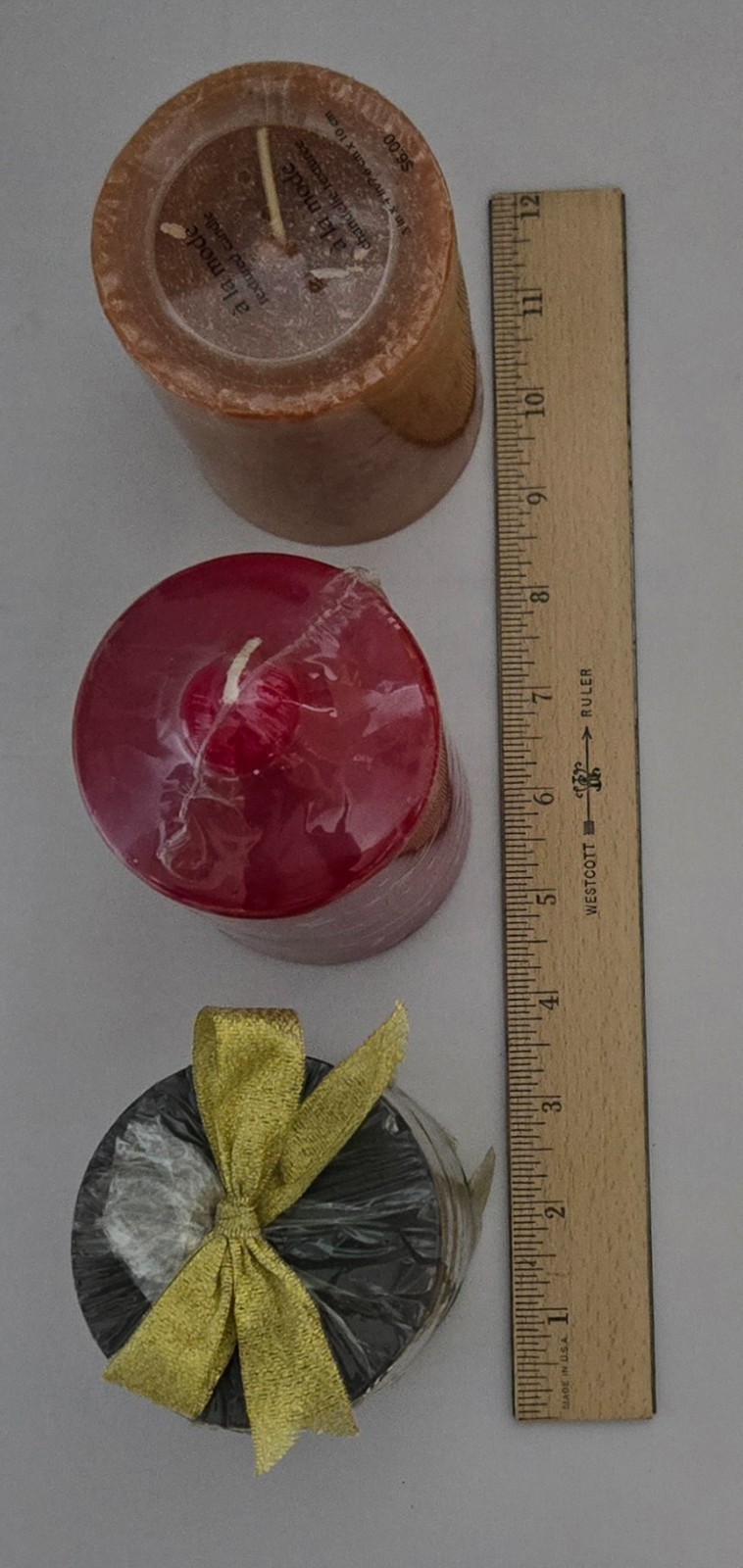NEW Lot of Three Beautiful Pillar Candles (See Details in Description Below)